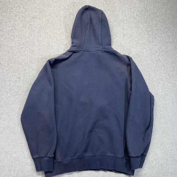 Russell Athletic Men’s Large Blue Hoodie Raised Logo Old Style Vintage Faded - Picture 3 of 12